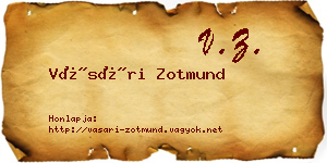 Vásári Zotmund névjegykártya